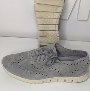 Cole Haan ZEROGRAND Women’s Size 9 B Gray Suede Wingtip Oxford Sneakers